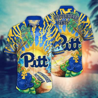 Awesome Aloha NCAA Pitt Panthers Hawaiian Shirt Tropical Summer Gift For Friends