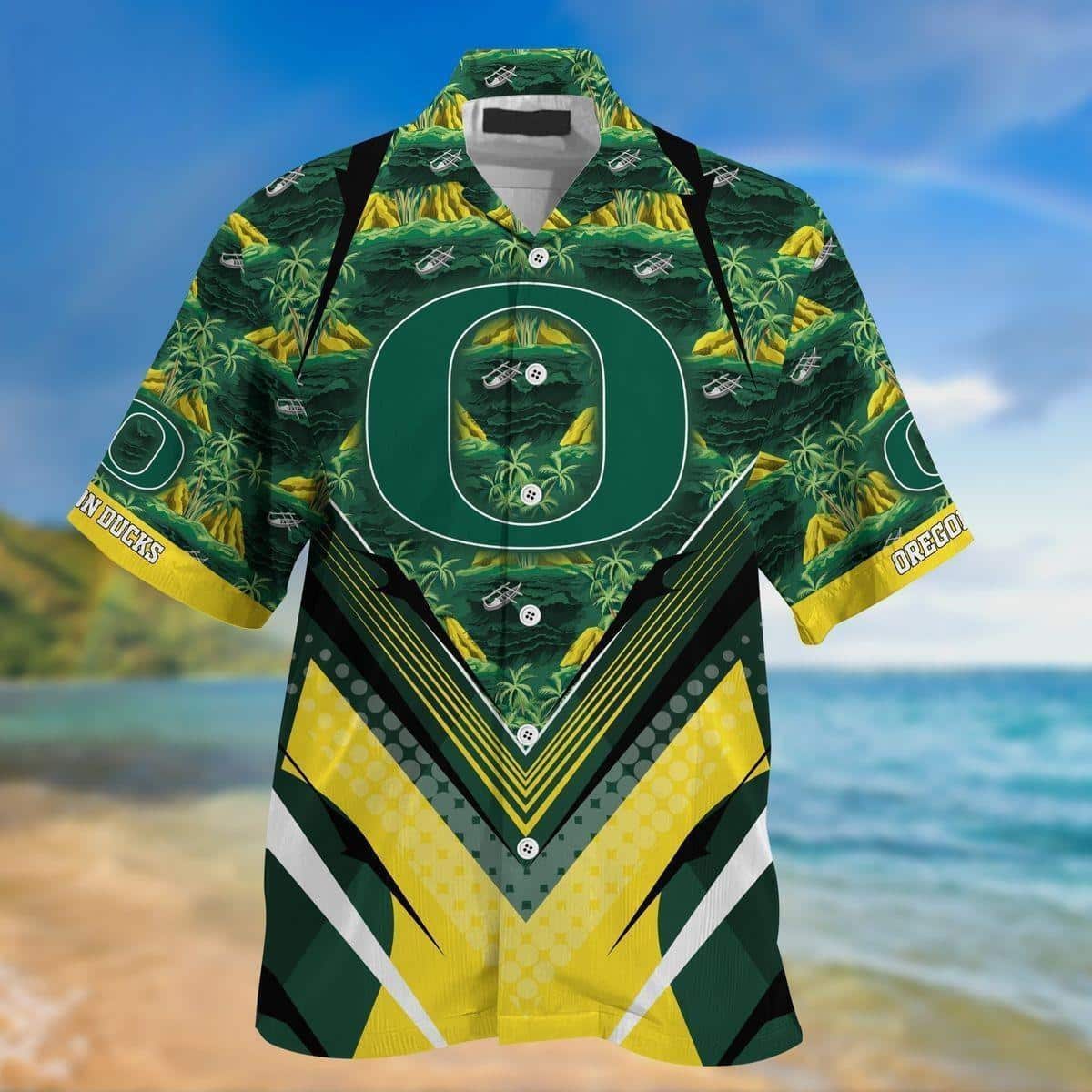 NCAA Oregon Ducks Hawaiian Shirt Palm Island Aloha Gift For Beach Lovers NCAA Oregon Ducks Hawaiian Shirt Palm Island Aloha Gift For Beach Lovers