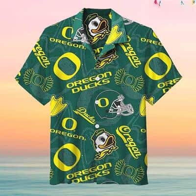 NCAA Oregon Ducks Hawaiian Shirt Game Logo Gift For New Grandpa