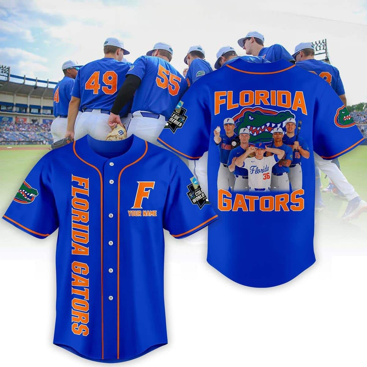 Personalized NCAA Florida Gators Baseball Jersey Custom Name Gift For Best Friend