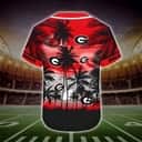 Vintage NCAA Georgia Bulldogs Baseball Jersey Tropical Palm Trees Gift For Friends Vintage NCAA Georgia Bulldogs Baseball Jersey Tropical Palm Trees Gift For Friends