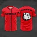 Red NCAA Georgia Bulldogs Baseball Jersey Gift For Sports Lovers Red NCAA Georgia Bulldogs Baseball Jersey Gift For Sports Lovers