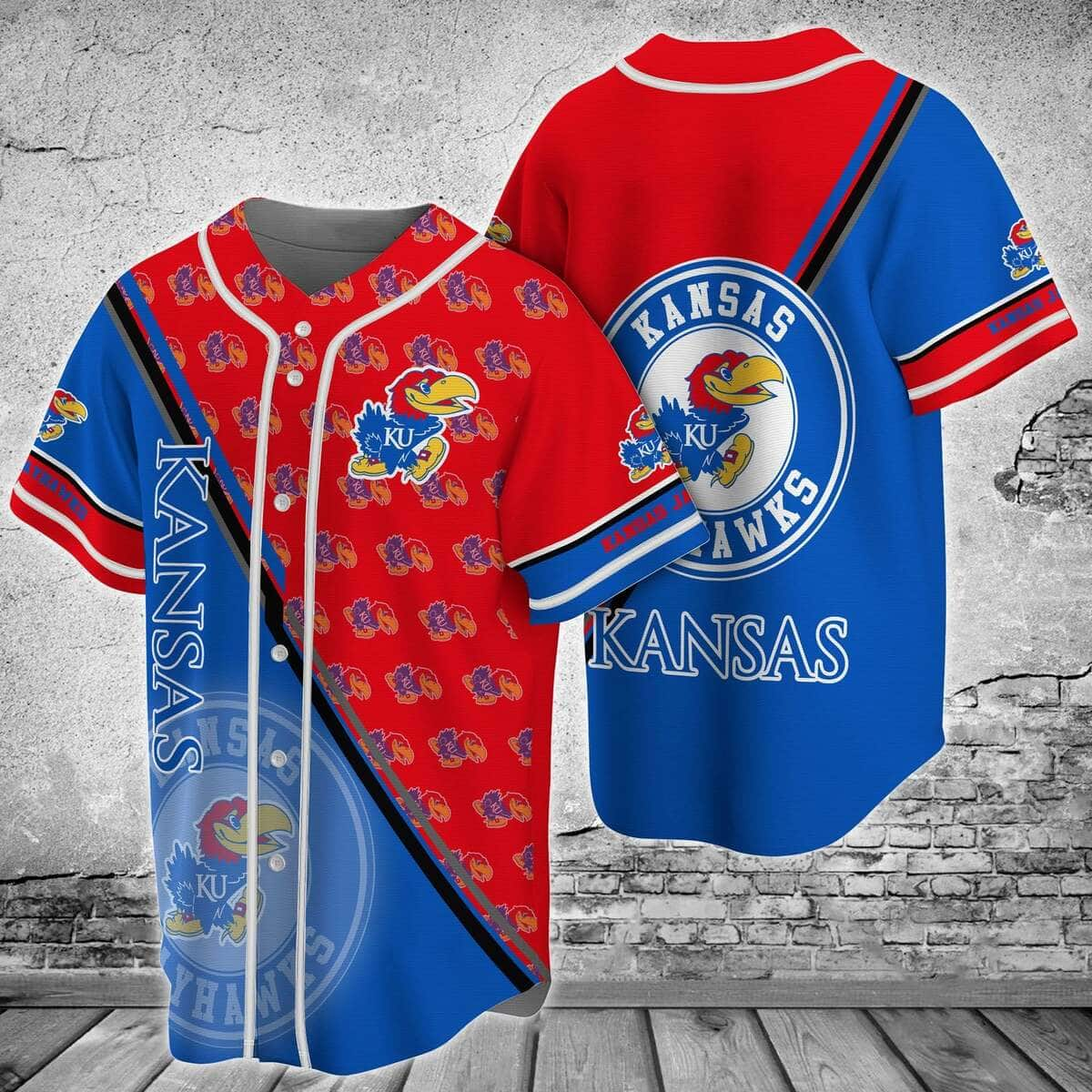 NCAA Kansas Jayhawks Baseball Jersey Logo Team Gift For Sports Lovers