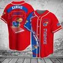 Red NCAA Kansas Jayhawks Baseball Jersey Rugby Ball In Blue Fire Gift For Friends Red NCAA Kansas Jayhawks Baseball Jersey Rugby Ball In Blue Fire Gift For Friends