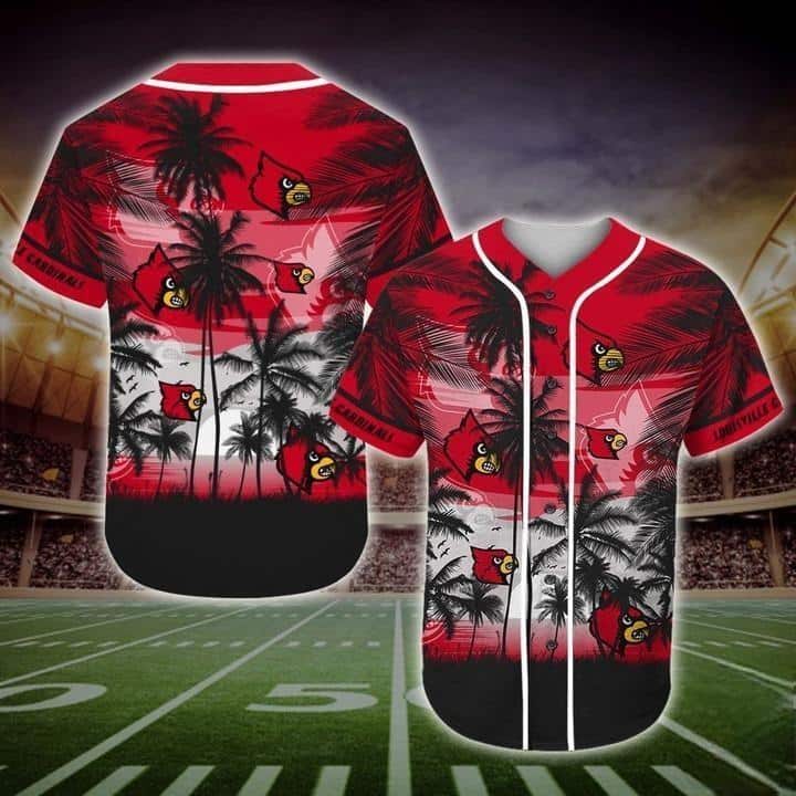 Vintage NCAA Louisville Cardinals Baseball Jersey Palm Tree And Mascot Logo Gift For Sport Dad Vintage NCAA Louisville Cardinals Baseball Jersey Palm Tree And Mascot Logo Gift For Sport Dad