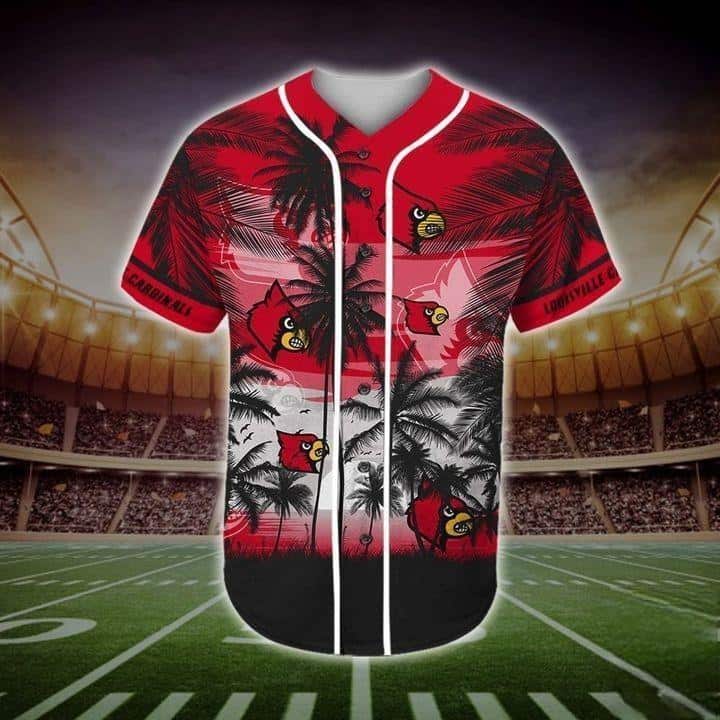 Vintage NCAA Louisville Cardinals Baseball Jersey Palm Tree And Mascot Logo Gift For Sport Dad Vintage NCAA Louisville Cardinals Baseball Jersey Palm Tree And Mascot Logo Gift For Sport Dad