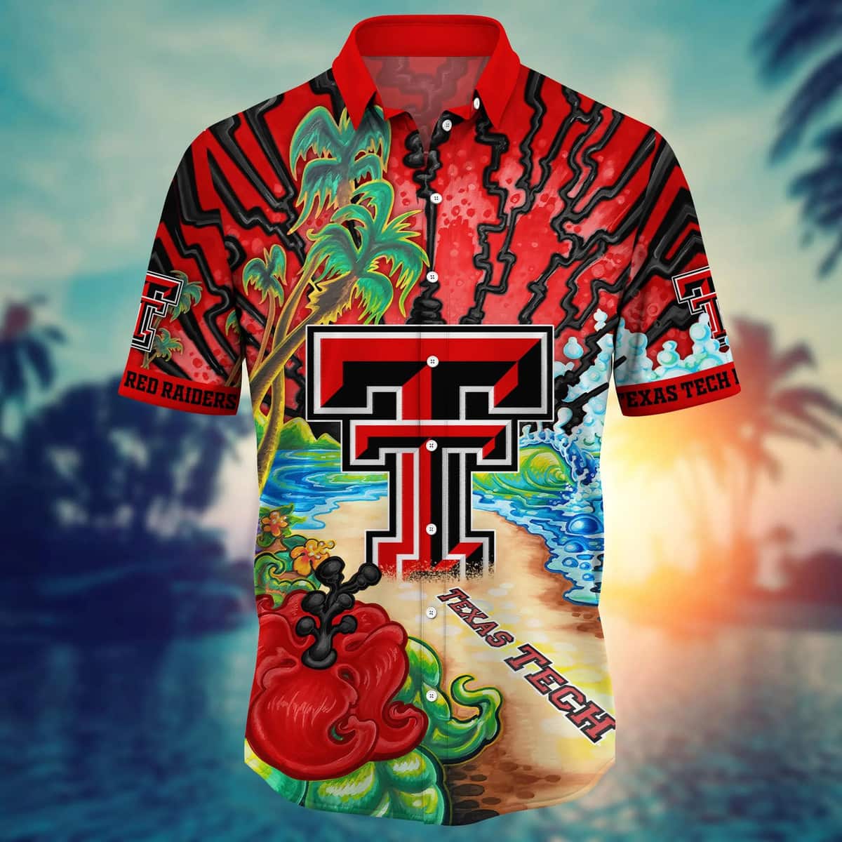 Colorful Aloha NCAA Texas Tech Hawaiian Shirt Summer Holiday Gift For Family Colorful Aloha NCAA Texas Tech Hawaiian Shirt Summer Holiday Gift For Family