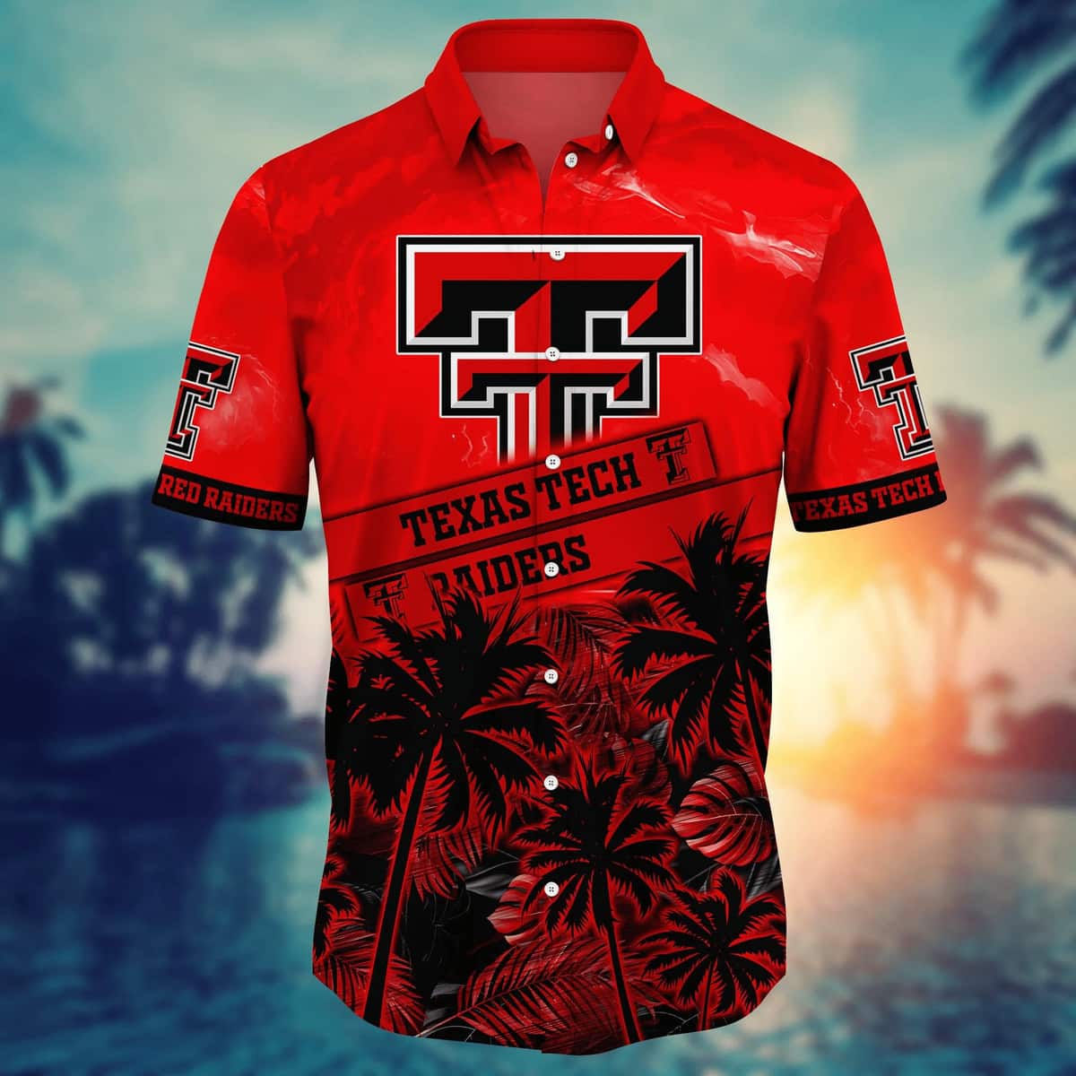 Vintage Aloha NCAA Texas Tech Hawaiian Shirt Palm Trees Cool Gift For Dad Vintage Aloha NCAA Texas Tech Hawaiian Shirt Palm Trees Cool Gift For Dad