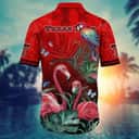 Flamingo Aloha NCAA Texas Tech Hawaiian Shirt Best Gift For Grandpa