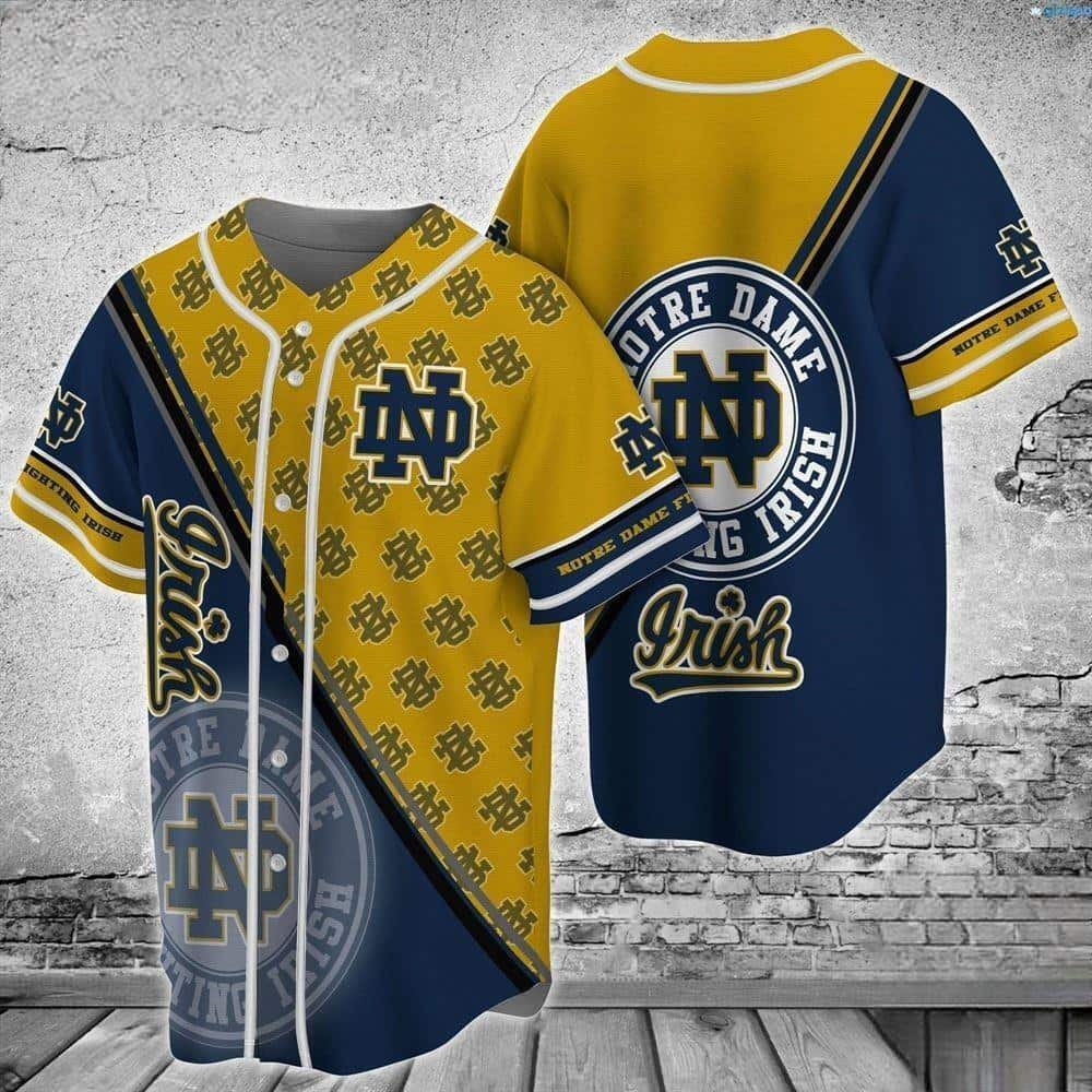 Awesome Irish NCAA Notre Dame Baseball Jersey Gift For Sport Dad