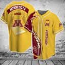Yellow NCAA Minnesota Gophers Baseball Jersey Flaming Ball Gift For New Dad Yellow NCAA Minnesota Gophers Baseball Jersey Flaming Ball Gift For New Dad