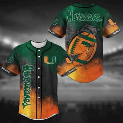 Stylish NCAA Miami Hurricanes Baseball Jersey Grenade Gift For Friends