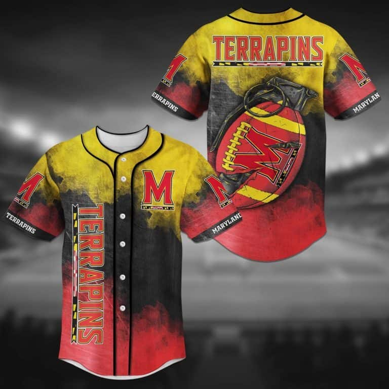 Cool NCAA Maryland Terrapins Baseball Jersey Grenade Gift For Sport Lovers