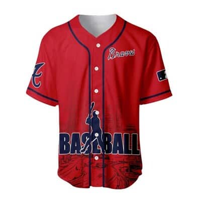 Red MLB Atlanta Braves Baseball Jersey Best Gift For Dad From Daughter Red MLB Atlanta Braves Baseball Jersey Best Gift For Dad From Daughter