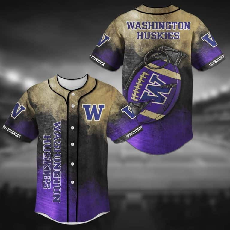 Cool NCAA Washington Huskies Baseball Jersey Grenade Gift For Sporty Lovers