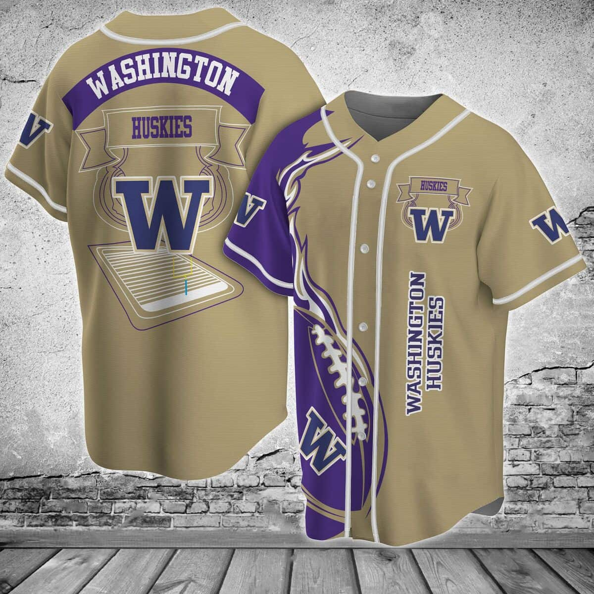 Trending NCAA Washington Huskies Baseball Jersey Flaming Ball Gift For Sport Dad