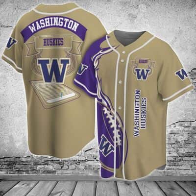 Trending NCAA Washington Huskies Baseball Jersey Flaming Ball Gift For Sport Dad