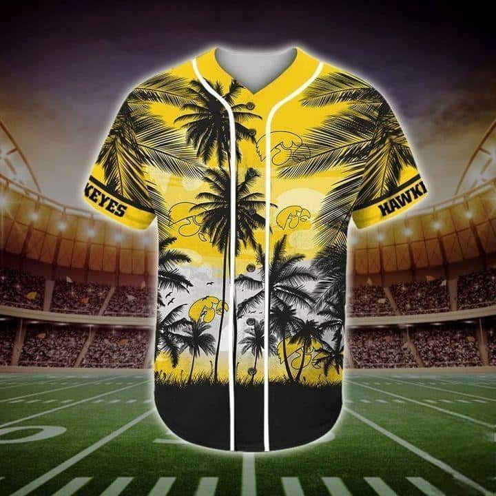 Vintage NCAA Iowa Hawkeyes Baseball Jersey Palm Tree Summer Holiday Gift Vintage NCAA Iowa Hawkeyes Baseball Jersey Palm Tree Summer Holiday Gift