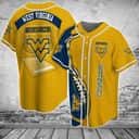 Yellow NCAA West Virginia Mountaineers Baseball Jersey Gift For Sport Dad Yellow NCAA West Virginia Mountaineers Baseball Jersey Gift For Sport Dad
