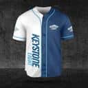 White And Navy Split Keystone Light Baseball Jersey Gift For Boyfriend White And Navy Split Keystone Light Baseball Jersey Gift For Boyfriend