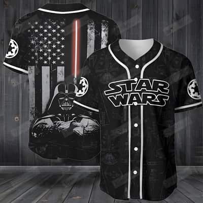 Black Star Wars Darth Vader Baseball Jersey American Flag Gift For Friends