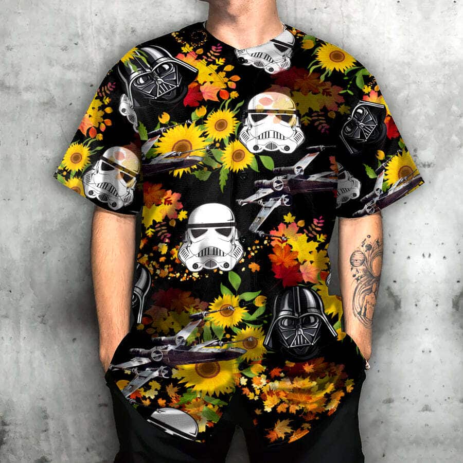 Awesome Darth Vader Baseball Jersey Star Wars Stormtrooper Sunflowers Gift For New Dad Awesome Darth Vader Baseball Jersey Star Wars Stormtrooper Sunflowers Gift For New Dad