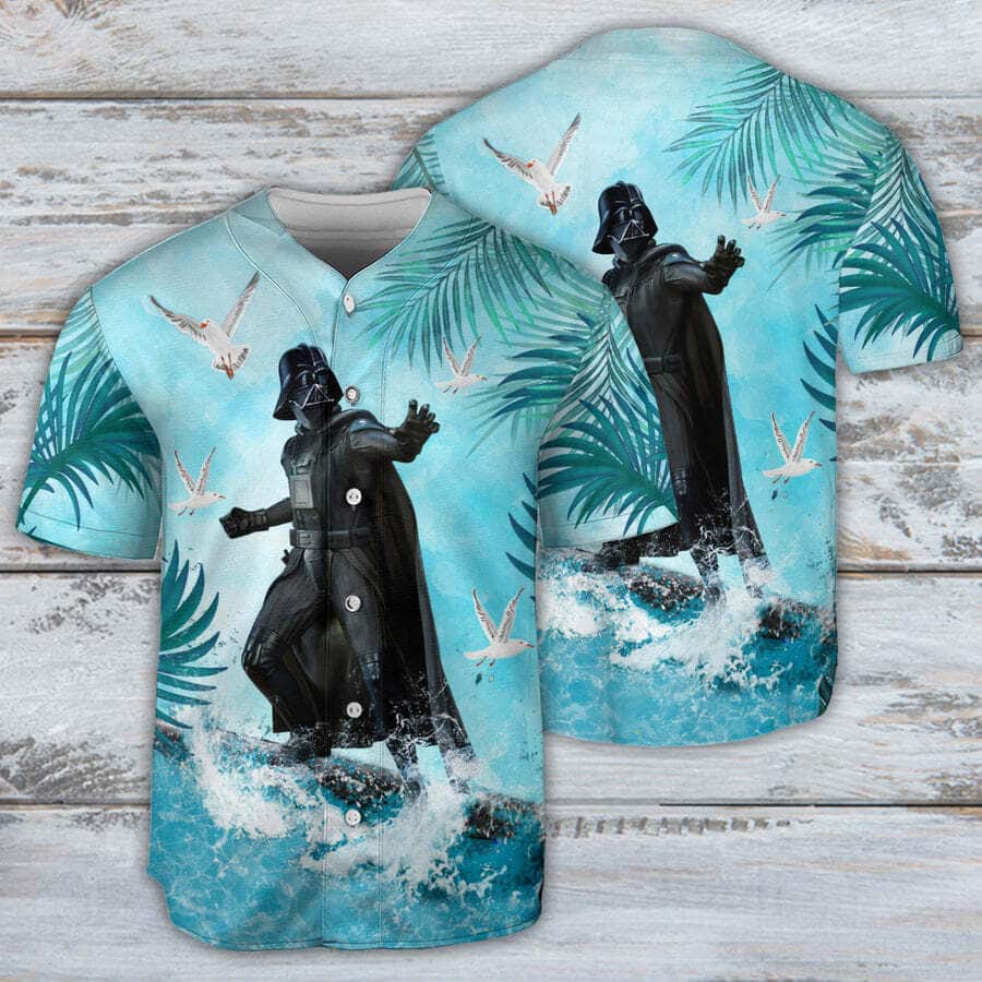 Aloha Darth Vader Baseball Jersey Surfing Palm Leaves Gift For Star Wars Fans Aloha Darth Vader Baseball Jersey Surfing Palm Leaves Gift For Star Wars Fans