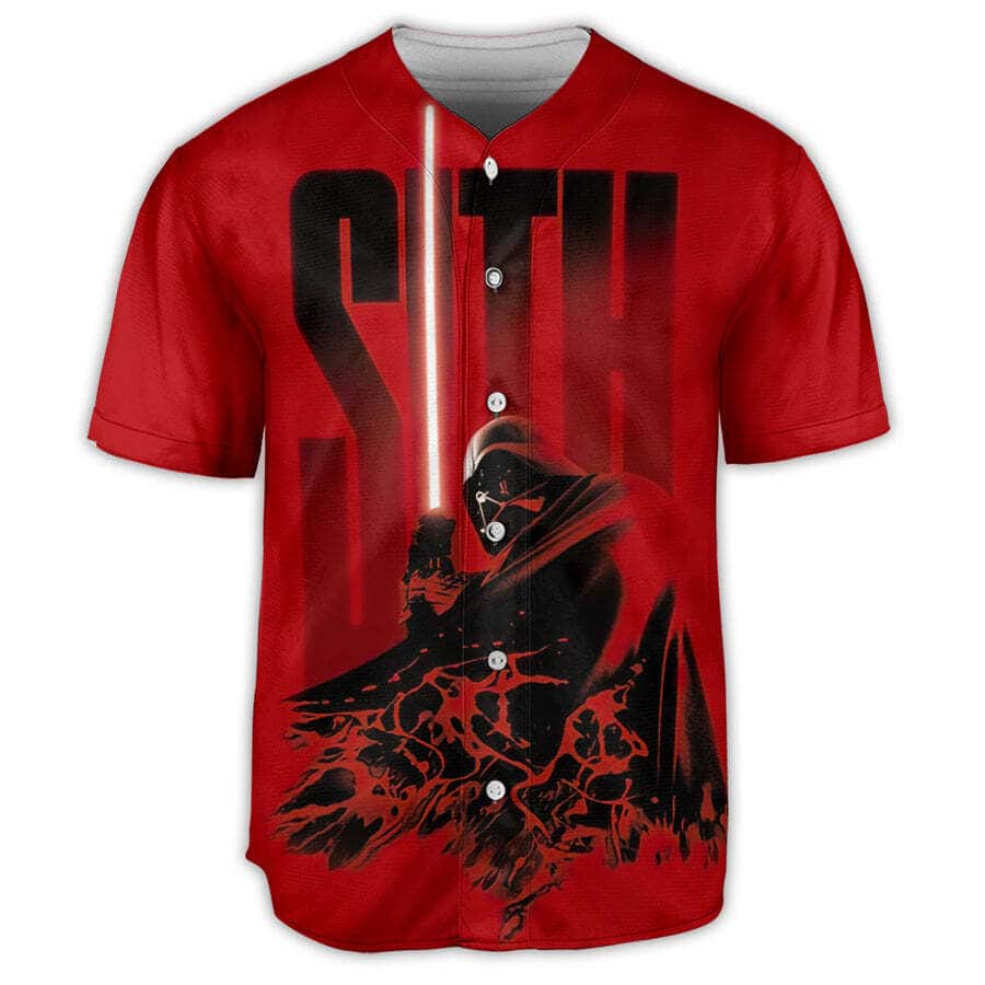 Red Darth Vader Baseball Jersey Sith Star Wars Birthday Gift Red Darth Vader Baseball Jersey Sith Star Wars Birthday Gift