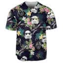 Cool Darth Vader Baseball Jersey Stormtrooper Helmet Tropical Flower Gift For Star Wars Fans