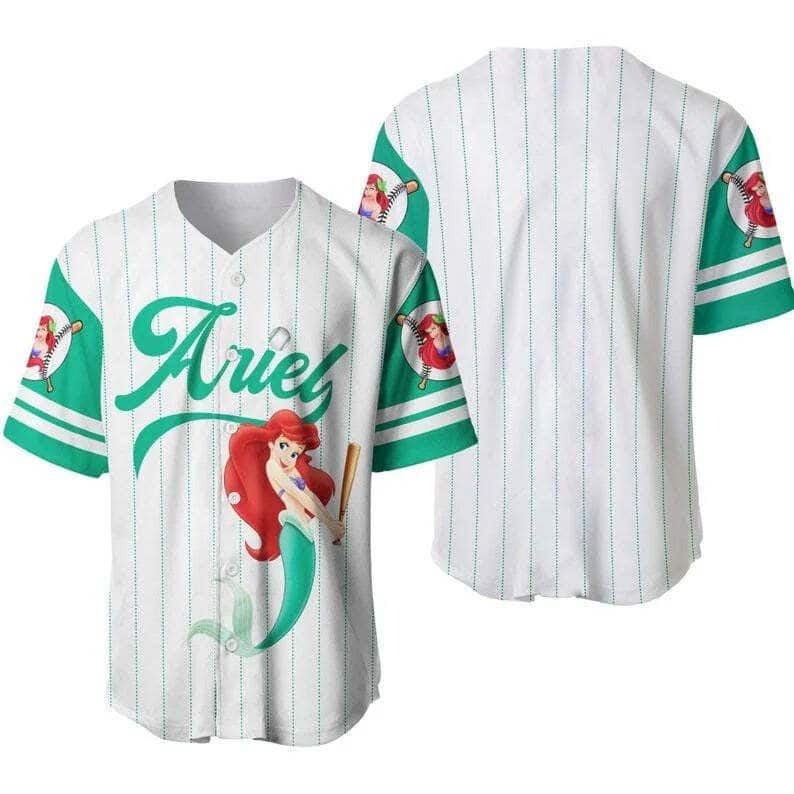 Basic Disney Baseball Jersey Ariel Princess Gift For Gift For Granddaughter