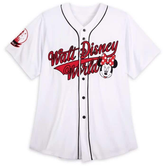 White Walt Disney Baseball Jersey Cute Minnie Mouse Gift For Girlfriend