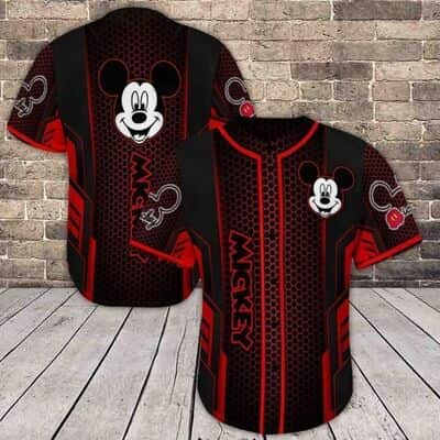 Black Disney Baseball Jersey Mickey Mouse Gift For Friendship Black Disney Baseball Jersey Mickey Mouse Gift For Friendship