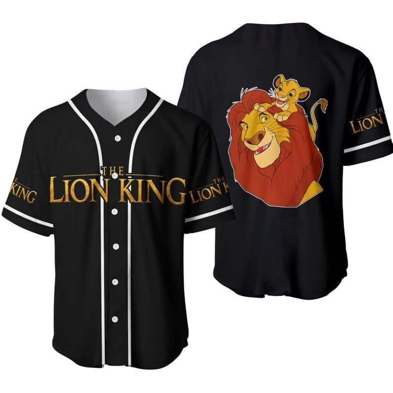 Black Disney Baseball Jersey The Lion King Best Gift For New Dad