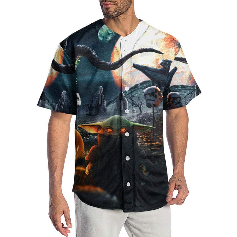 Halloween Baby Yoda Baseball Jersey Stormtrooper Gift For Star Wars Lovers Halloween Baby Yoda Baseball Jersey Stormtrooper Gift For Star Wars Lovers