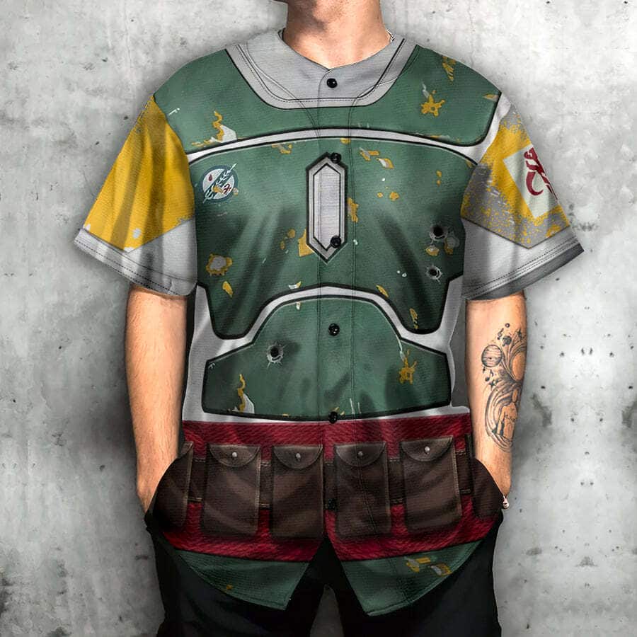 Stylish Star Wars Boba Fett Baseball Jersey Army Gift For Dad Stylish Star Wars Boba Fett Baseball Jersey Army Gift For Dad