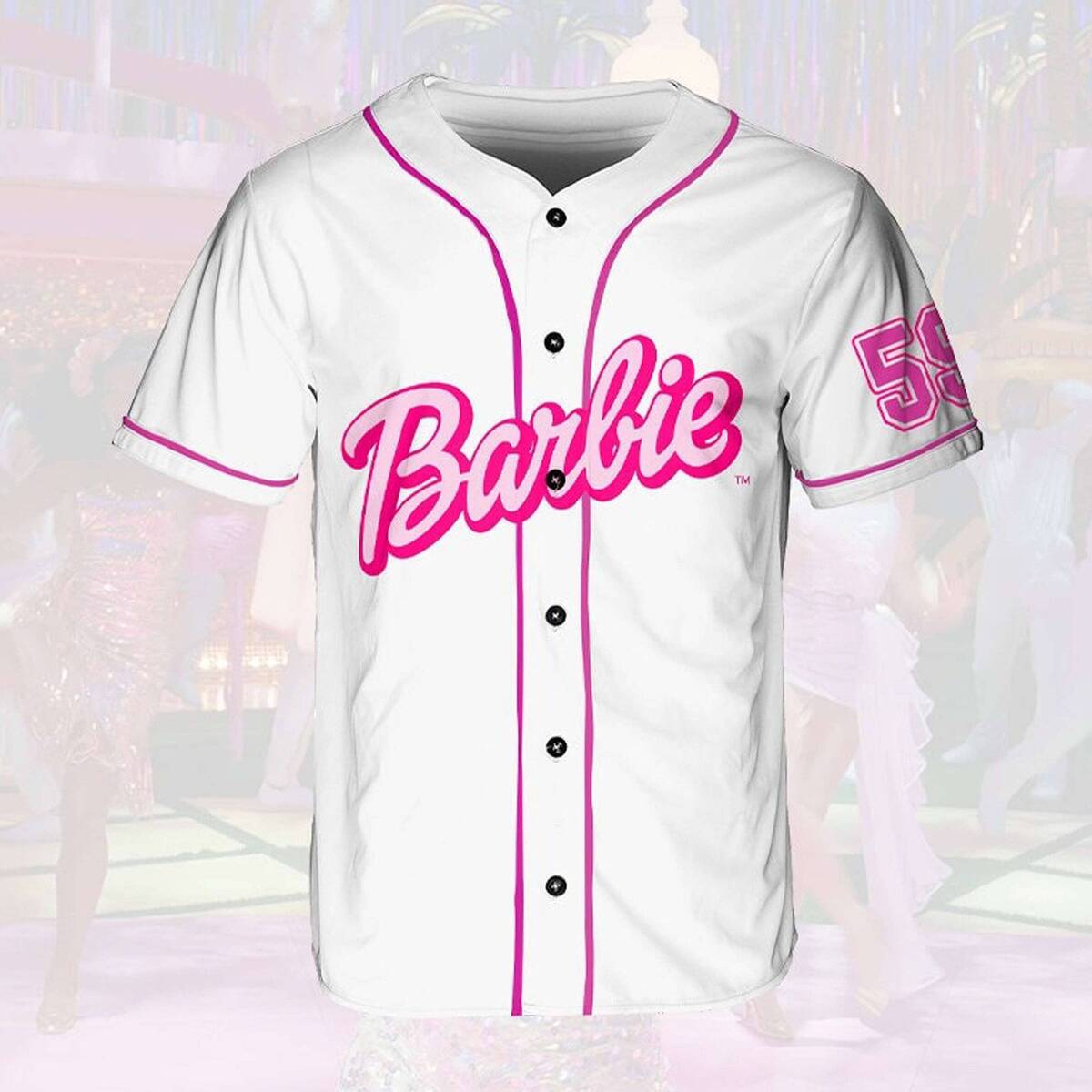 White Barbie Baseball Jersey Come On Let's Go Party Gift For Friends White Barbie Baseball Jersey Come On Let's Go Party Gift For Friends