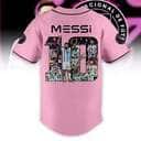 Customized Name Messi Baseball Jersey Inter Miami Pink Gift For Friendship Customized Name Messi Baseball Jersey Inter Miami Pink Gift For Friendship