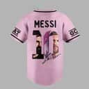 Messi Baseball Jersey 10 Goat Inter Miami Pink Gift For Best Friend