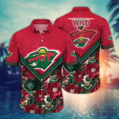Floral Aloha NHL Minnesota Wild Hawaiian Shirt Cool Gift For Family Floral Aloha NHL Minnesota Wild Hawaiian Shirt Cool Gift For Family