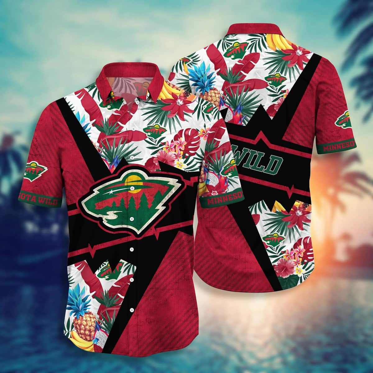 Colorful Aloha NHL Minnesota Wild Hawaiian Shirt Gift For Beach Lovers