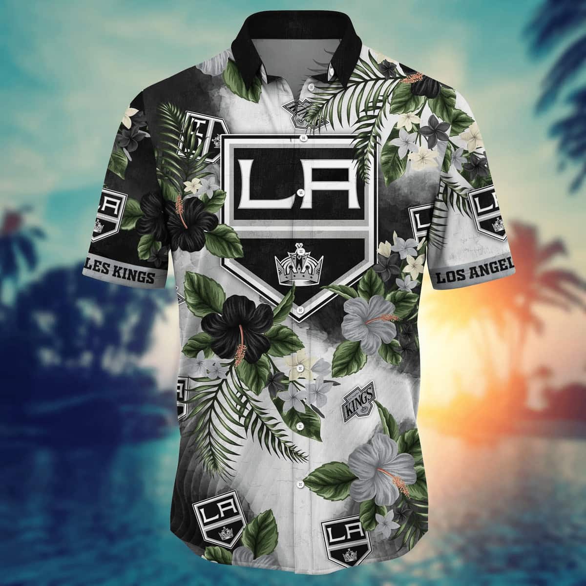 Floral Aloha NHL Los Angeles Kings Hawaiian Shirt Hibiscus Flowers Gift For Family Floral Aloha NHL Los Angeles Kings Hawaiian Shirt Hibiscus Flowers Gift For Family