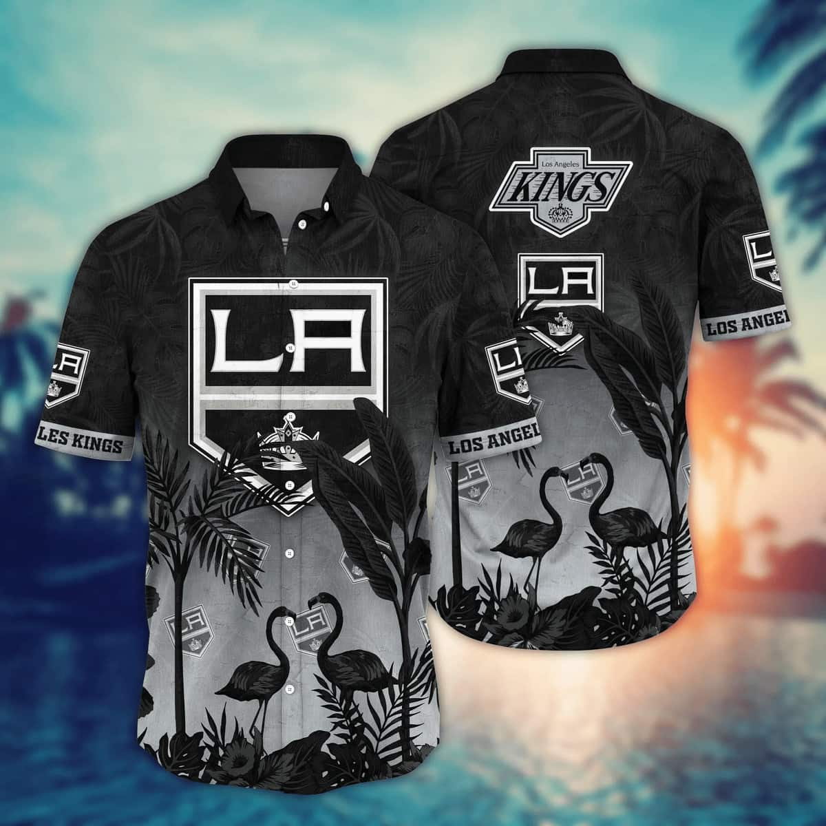 Vintage Aloha NHL Los Angeles Kings Hawaiian Shirt Flora And Fauna Gift For Dad