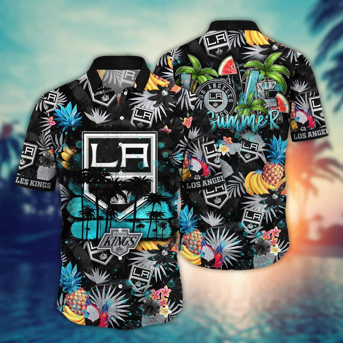 Summer Aloha NHL Los Angeles Kings Hawaiian Shirt Tropical Fruit Gift For Family