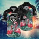 Tropical Aloha NHL Los Angeles Kings Hawaiian Shirt Pink Flamingo Gift For Cool Dad Tropical Aloha NHL Los Angeles Kings Hawaiian Shirt Pink Flamingo Gift For Cool Dad