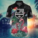 Tropical Aloha NHL Los Angeles Kings Hawaiian Shirt Pink Flamingo Gift For Cool Dad Tropical Aloha NHL Los Angeles Kings Hawaiian Shirt Pink Flamingo Gift For Cool Dad