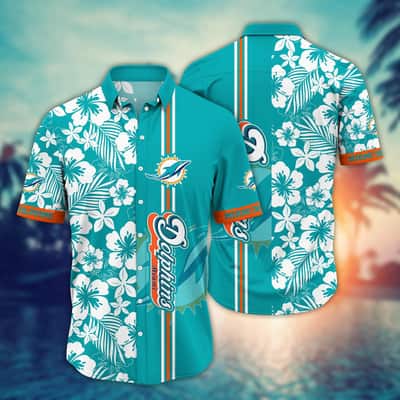 Floral Aloha NFL Miami Dolphins Hawaiian Shirt Trendy Summer Gift For Boyfriend Floral Aloha NFL Miami Dolphins Hawaiian Shirt Trendy Summer Gift For Boyfriend