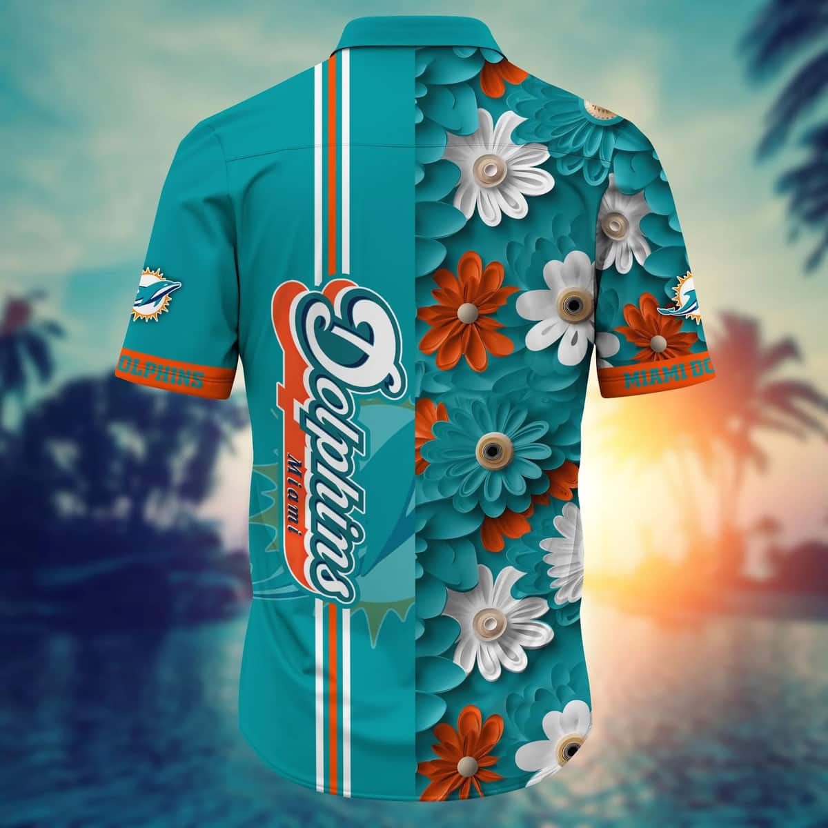 Floral Aloha NFL Miami Dolphins Hawaiian Shirt Beach Vacation Gift For Dad Floral Aloha NFL Miami Dolphins Hawaiian Shirt Beach Vacation Gift For Dad