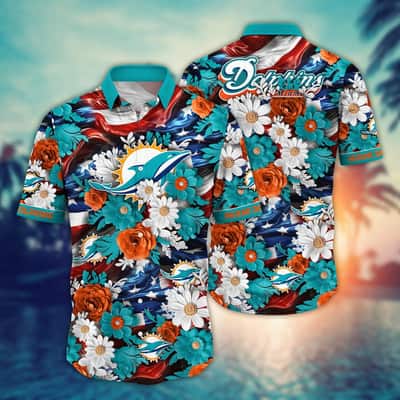 Floral Aloha NFL Miami Dolphins Hawaiian Shirt Trendy Summer Gift For Friend Floral Aloha NFL Miami Dolphins Hawaiian Shirt Trendy Summer Gift For Friend