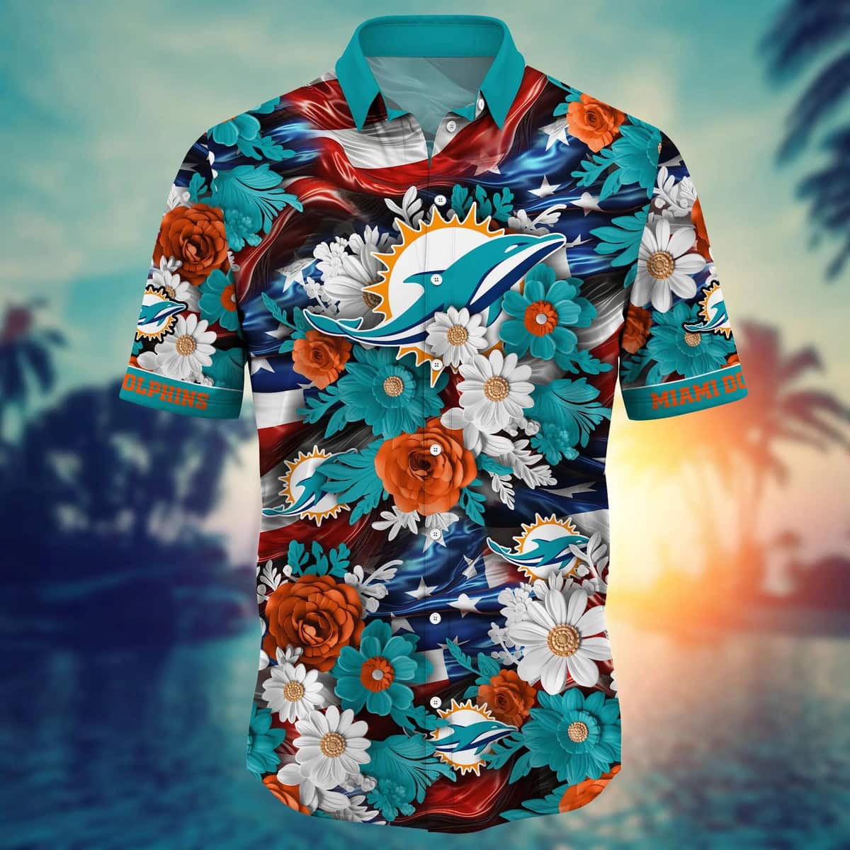 Floral Aloha NFL Miami Dolphins Hawaiian Shirt Trendy Summer Gift For Friend Floral Aloha NFL Miami Dolphins Hawaiian Shirt Trendy Summer Gift For Friend