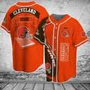 Red NFL Cleveland Browns Baseball Jersey Fire Ball Gift For Family Red NFL Cleveland Browns Baseball Jersey Fire Ball Gift For Family